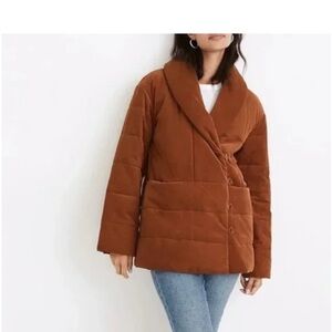 Madewell Rust Puffer Jacket